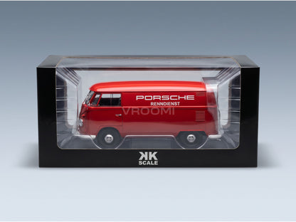 VOLKSWAGEN - T2b MINIBUS PORSCHE RENNDIENST STUTTGART ZUFFENHAUSEN 1972 - RED WHITE - original packaging