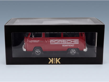 VOLKSWAGEN - T2b MINIBUS PORSCHE RENNDIENST STUTTGART ZUFFENHAUSEN 1972 - WITH FUCHS RIMS - RED WHITE - original packaging