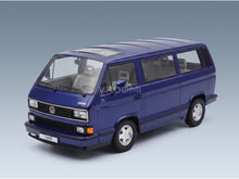 Volkswagen T3 Multivan Minibus Last Edition 1992 Blue Metallic KK Scale 1:18 scale model - front three-quarter view
