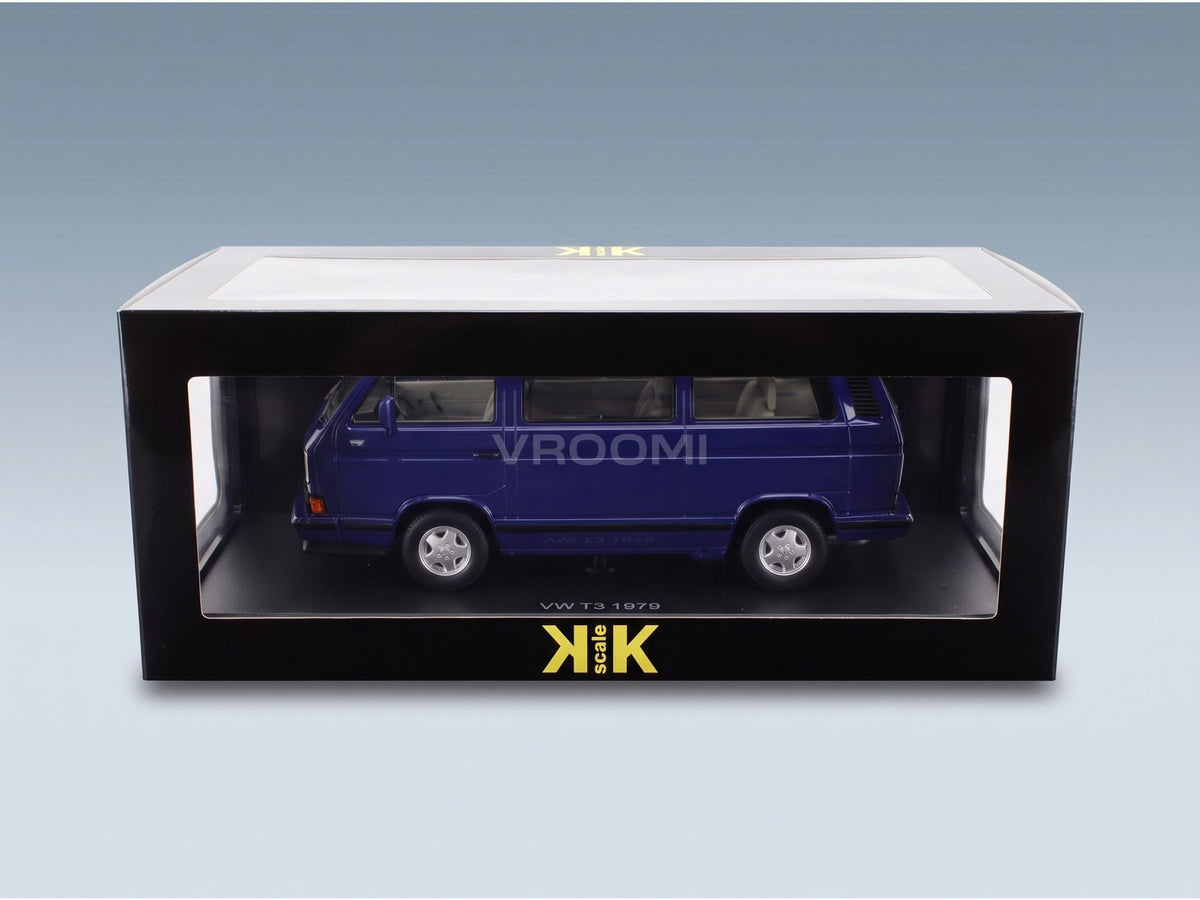 Volkswagen T3 Multivan Minibus Last Edition 1992 Blue Metallic KK Scale 1:18 scale model - original packaging