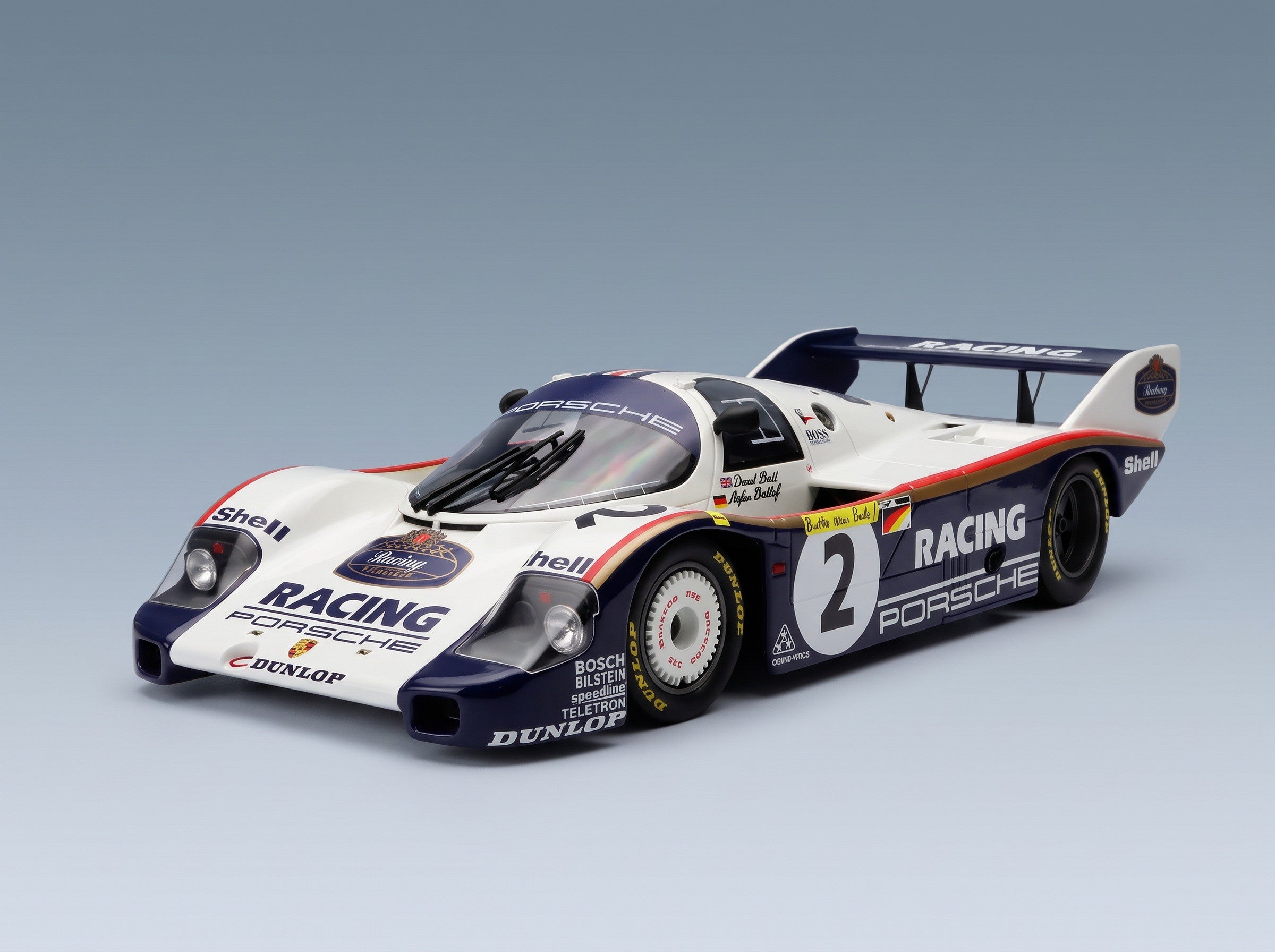 Porsche 956K Porsche Racing No. 2 Stefan Bellof Derek Bell 1000km Nürburgring Record Lap Nordschleife 6:11.13 min 1983 Werk83 1:12 scale model - front three-quarter view