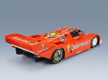 Porsche 956B Jägermeister Team Brun Motorsport No. 19 Hans Joachim Stuck Stefan Bellof Winner 1000km Monza 1984 Werk83 1:12 scale model - rear three-quarter view