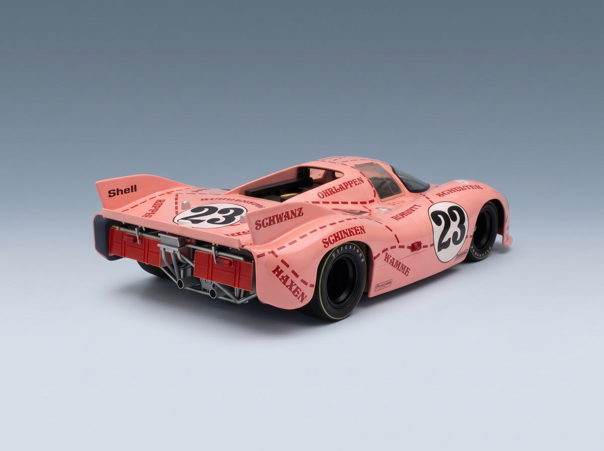 Porsche 917/20 4.9L Martini International Racing No. 23 Reinhold Joest Willi Kauhsen 24h Le Mans 1971 Werk83 1:12 scale model - rear three-quarter view