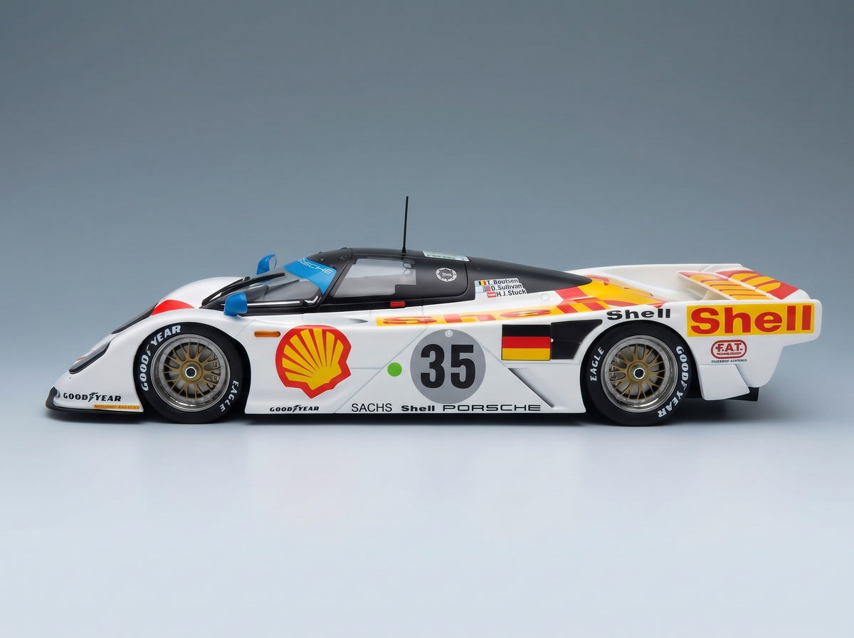 Porsche Dauer 962 3.0L Turbo Team Le Mans Porsche No. 35 Hans Joachim Stuck Thierry Boutsen Danny Sullivan 3rd 24h Le Mans 1994 Werk83 1:18 scale model - side view