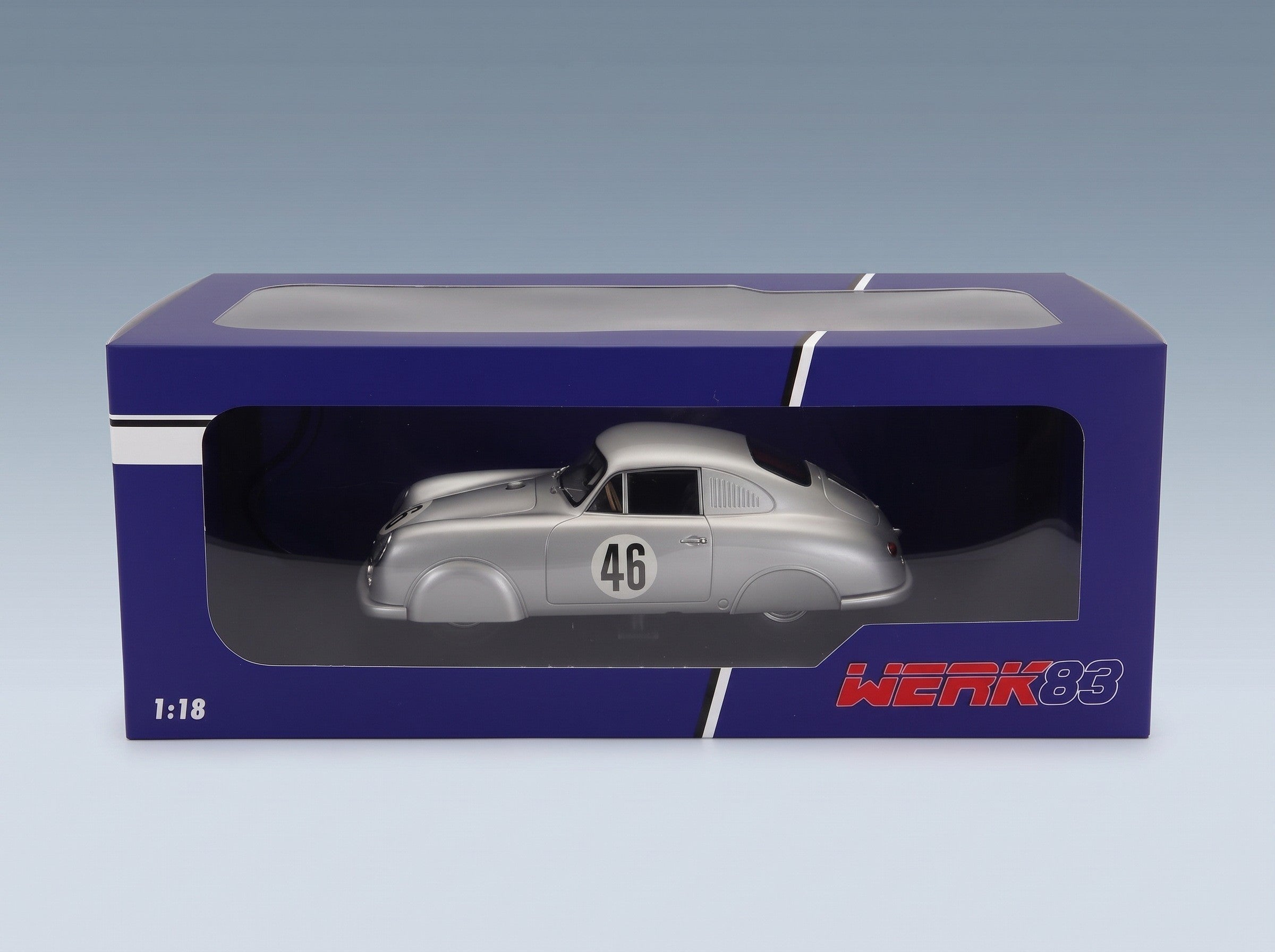 Porsche 356 SL Coupé Team Porsche K.G. No. 46 Auguste Veuillet Edmond Mouche Winner Class 24h Le Mans 1951 Werk83 1:18 scale model - original packaging