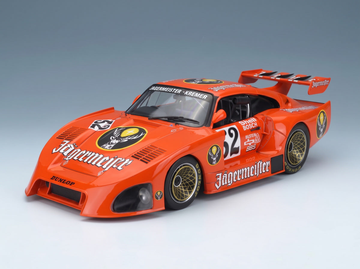 Porsche 935 K4 Turbo Team Kremer Jägermeister No. 52 B. Wollek Winner Norisring DRM 1981 Werk83 1:18 scale model - front three-quarter view