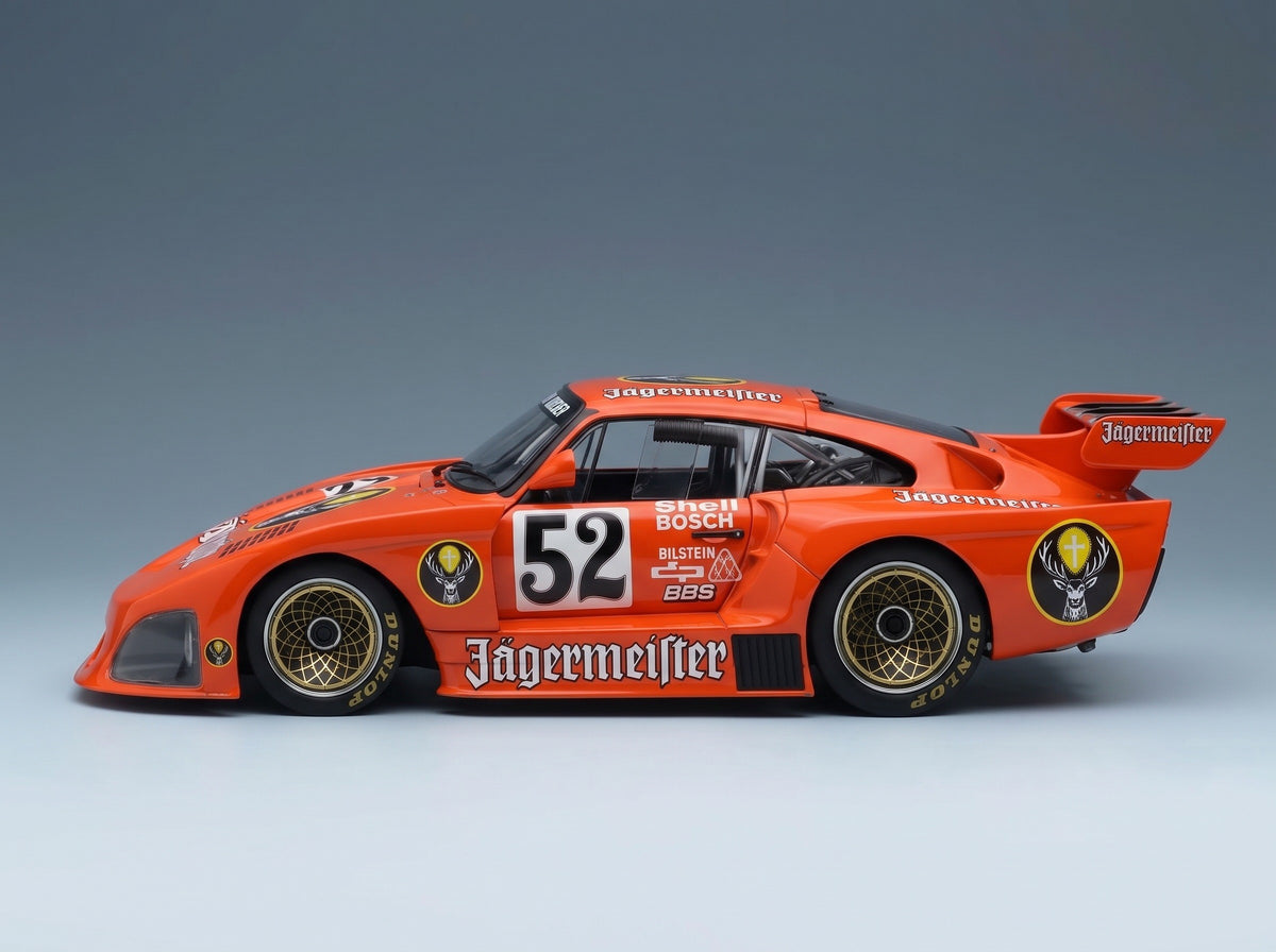 Porsche 935 K4 Turbo Team Kremer Jägermeister No. 52 B. Wollek Winner Norisring DRM 1981 Werk83 1:18 scale model - side view