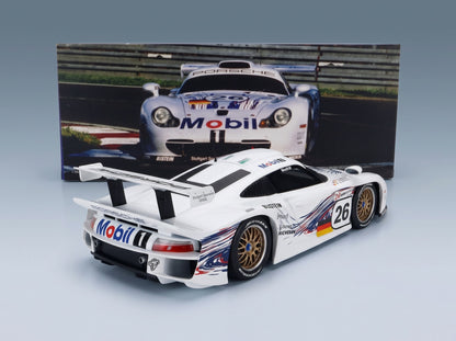 Porsche 911 3.2L GT1 Evo Team Porsche AG No. 26 Kelleners Collard Dalmas 24h Le Mans 1997 Werk83 1:18 scale model - rear three-quarter view