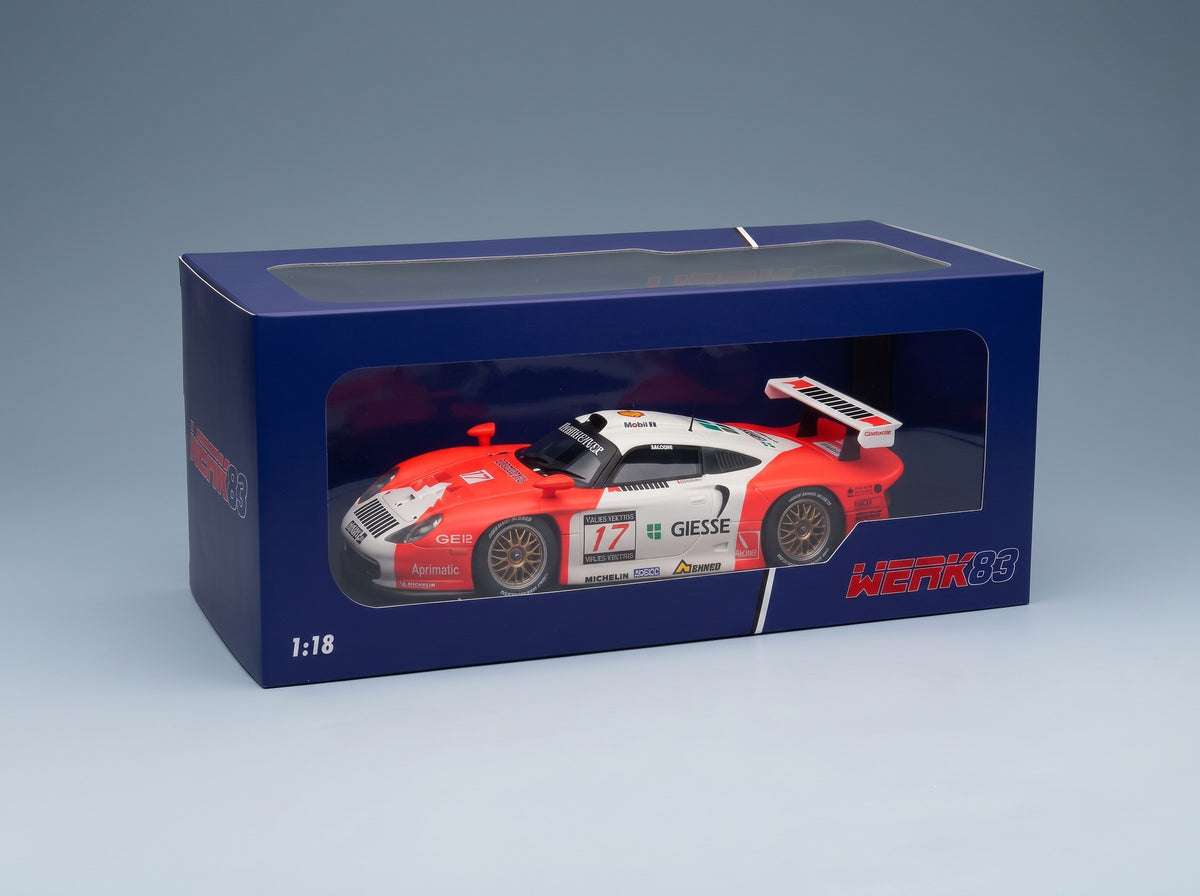 Porsche 911 3.2L GT1 Evo No. 17 Emmanuel Collard Mauro Baldi FIA GT Championship 1997 Werk83 1:18 scale model - original packaging