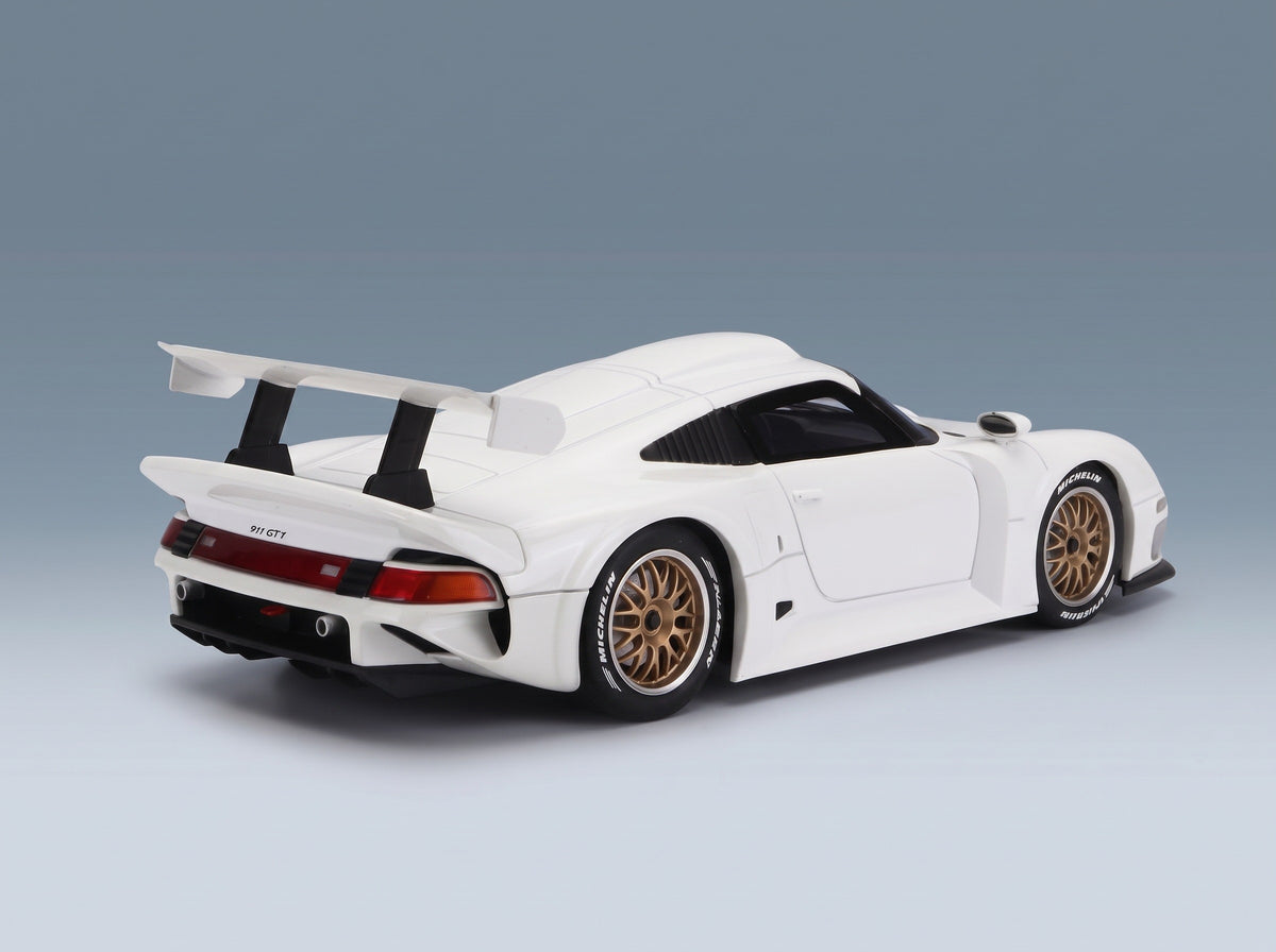 Porsche 911 GT1 Plain Body Version 1996 Werk83 1:18 scale model - rear three-quarter view
