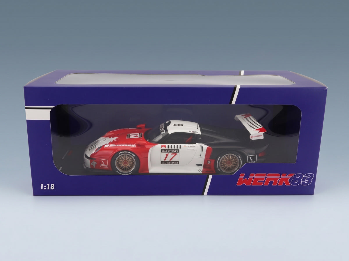 Porsche 911 GT1 3.2L Turbo Société JB No. 17 E. Collard J. von Gartzen FIA GT Nürburgring 1997 Werk83 1:18 scale model - original packaging