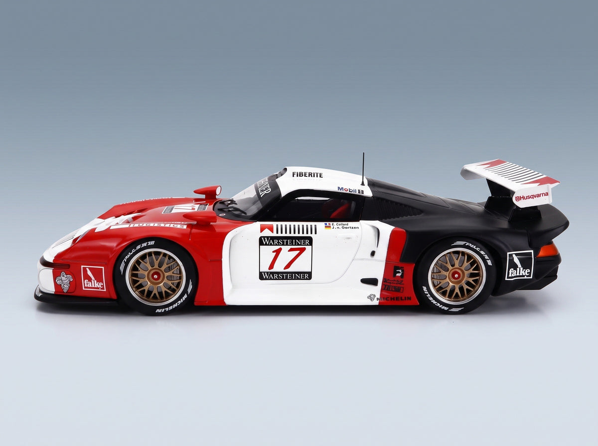 Porsche 911 GT1 3.2L Turbo Société JB No. 17 E. Collard J. von Gartzen FIA GT Nürburgring 1997 Werk83 1:18 scale model - side view