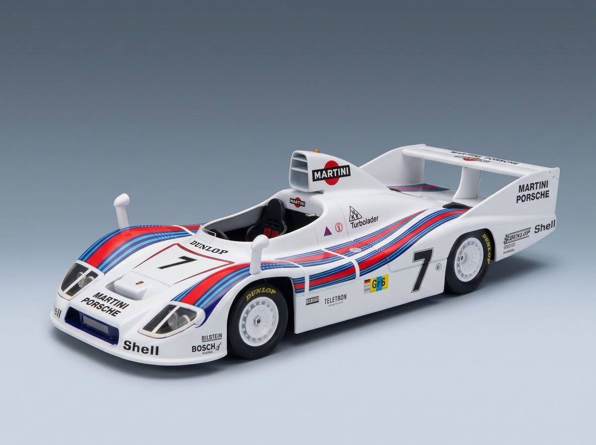 Porsche 936/77 Team Martini Racing No. 7 Haywood Gregg Joest 3rd 24h Le Mans 1978 Werk83 1:18 scale model - front three-quarter view
