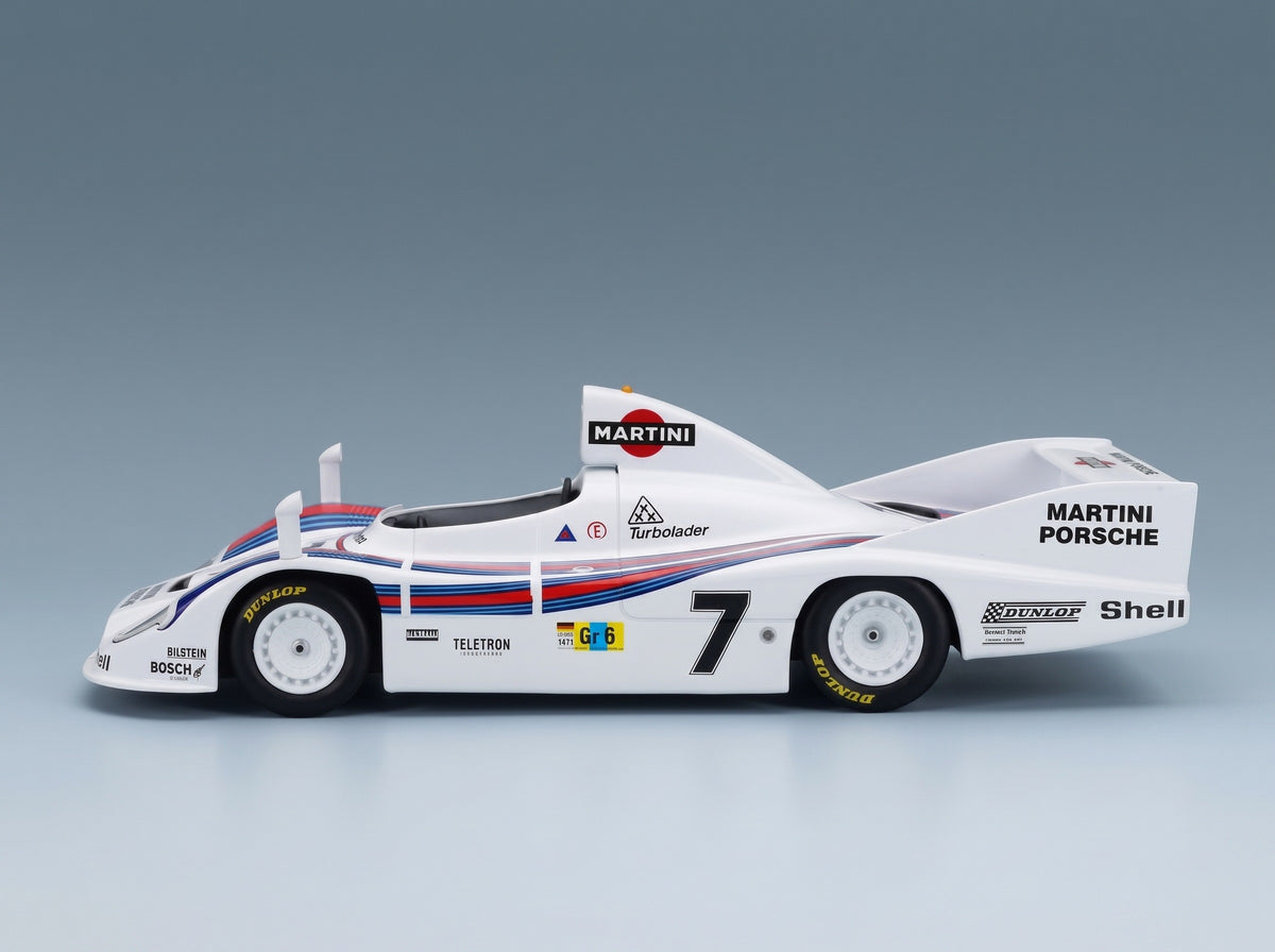 Porsche 936/77 Team Martini Racing No. 7 Haywood Gregg Joest 3rd 24h Le Mans 1978 Werk83 1:18 scale model - side view