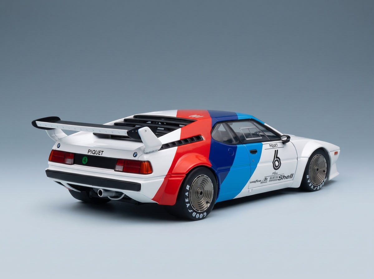 BMW M1 Werksdesign No. 6 Nelson Piquet Procar Series 1979 Werk83 1:18 scale model - rear three-quarter view