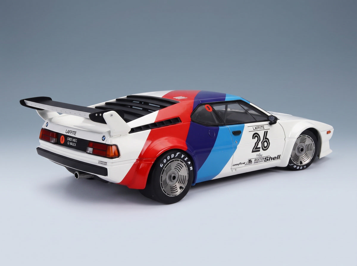 BMW M1 M88 3.5L Team BMW Motorsport No. 26 Jacques Laffite Procar Series 1979 Werk83 1:18 scale model - rear three-quarter view