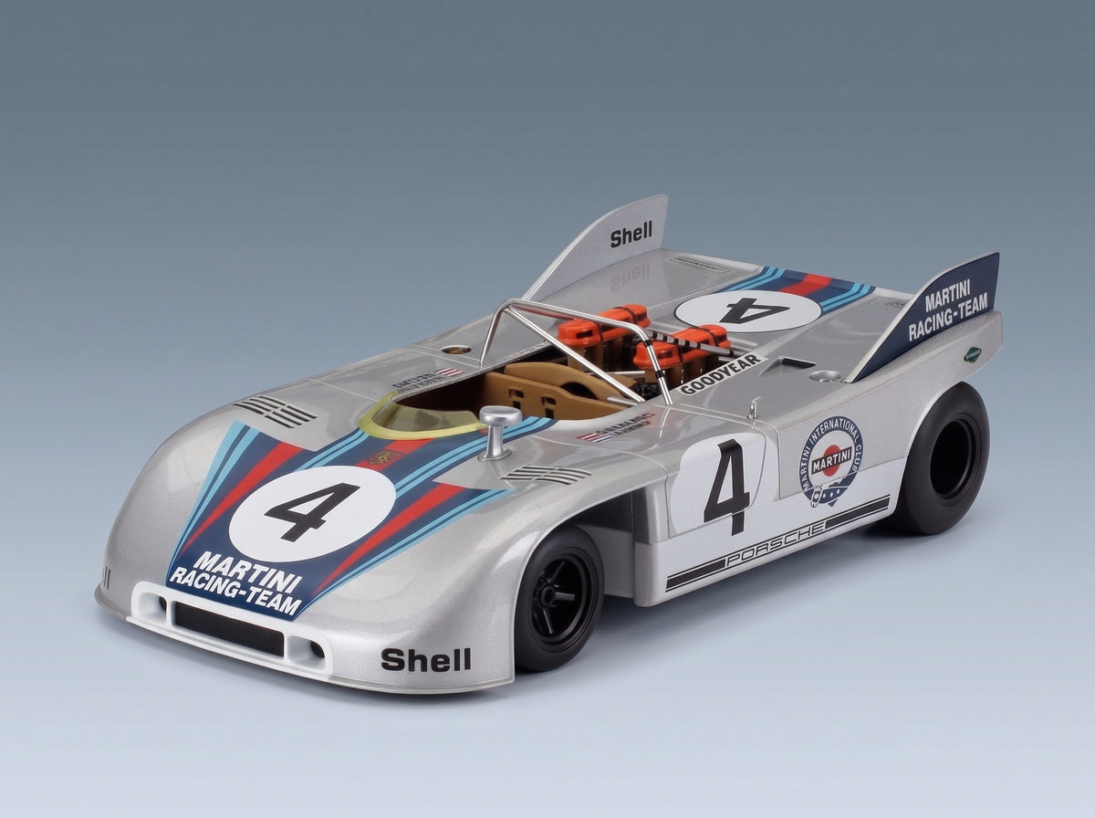 Porsche 908/3 Spider Martini Racing No. 4 3rd 1000km Nurburgring Helmut Marko Gijs van Lennep 1971 Werk83 1:18 scale model - front three-quarter view