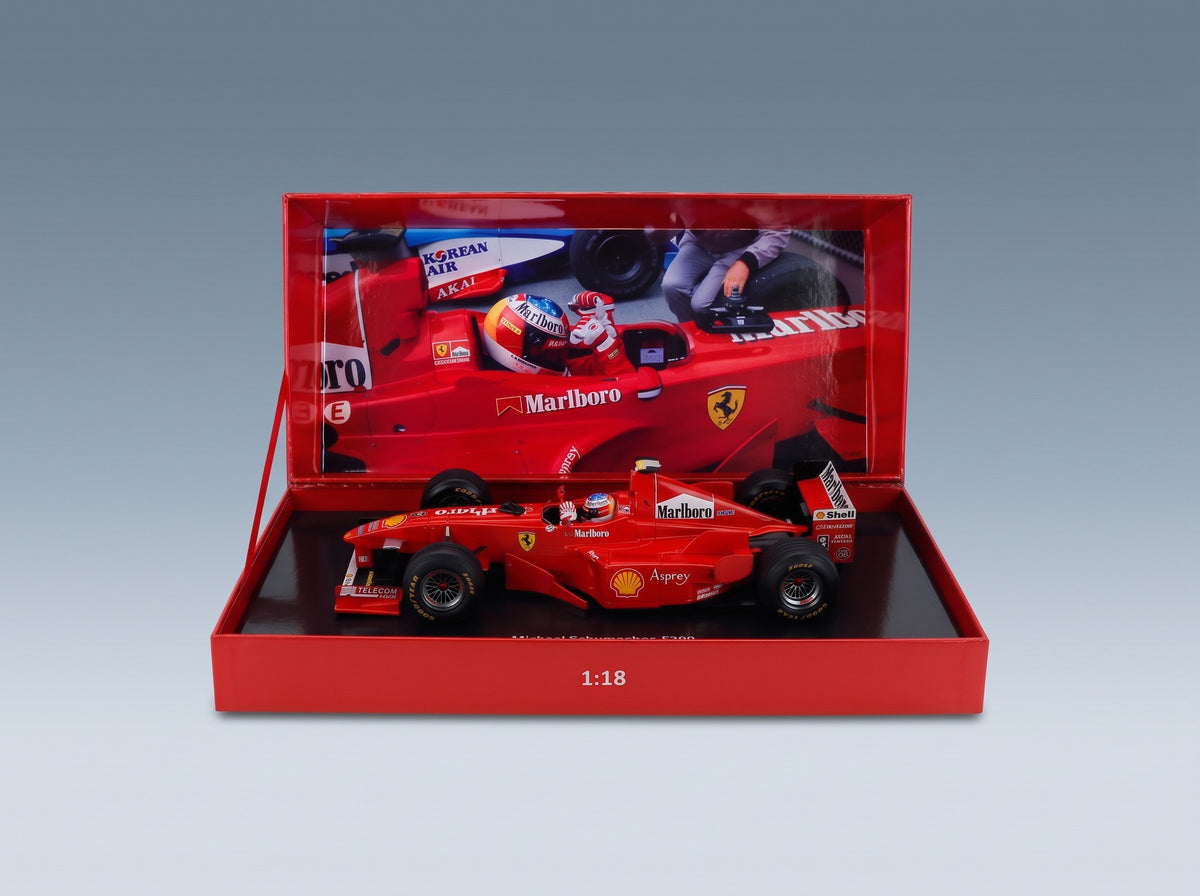 Ferrari F300 No. 3 Michael Schumacher Winner Canadian GP 1998 Werk83 1:18 scale model - original packaging