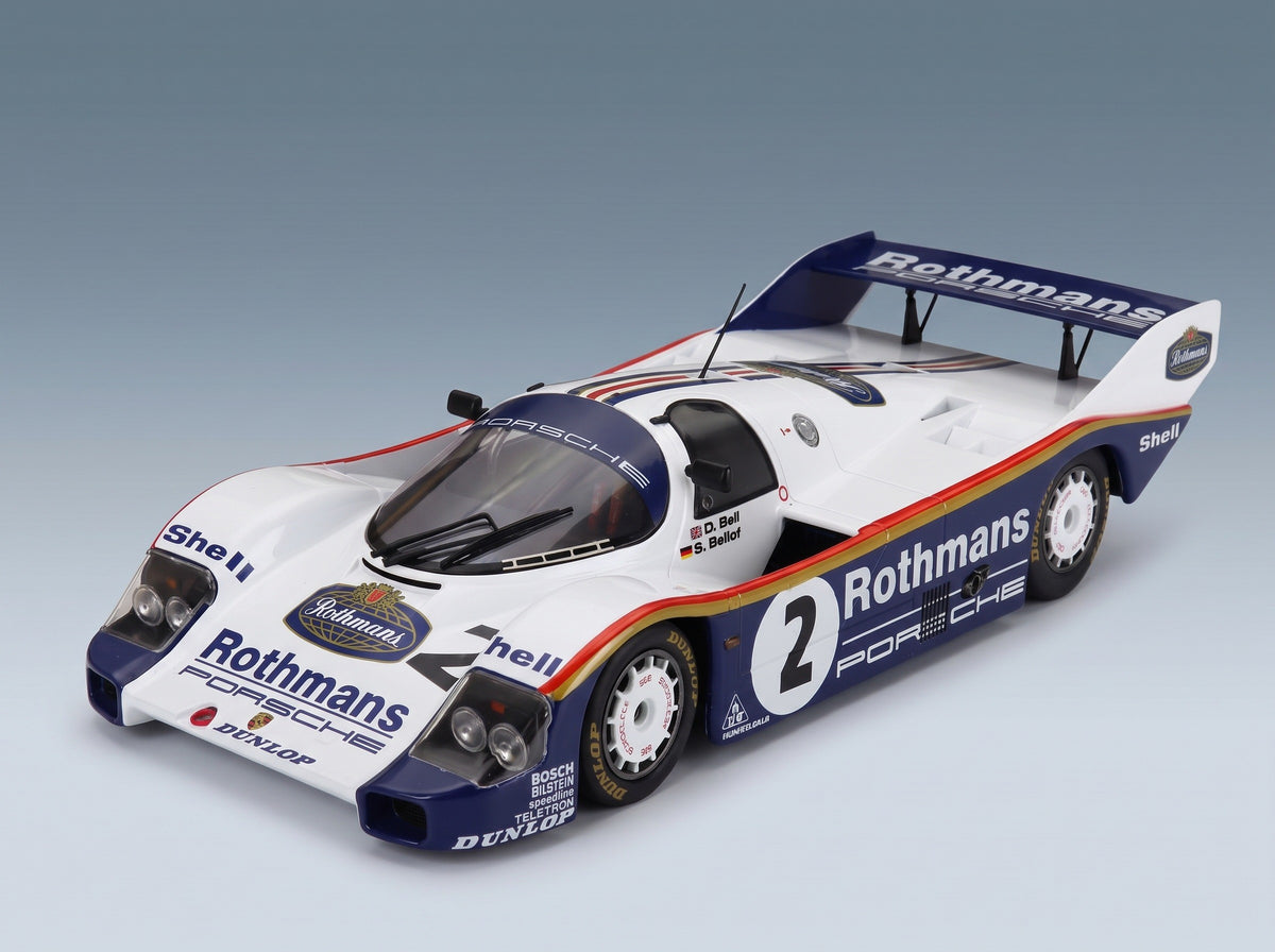 Porsche 956K Rothmans No. 2 Stefan Bellof Derek Bell Winner 1000km Sandown Park 1984 Werk83 1:18 scale model - front three-quarter view