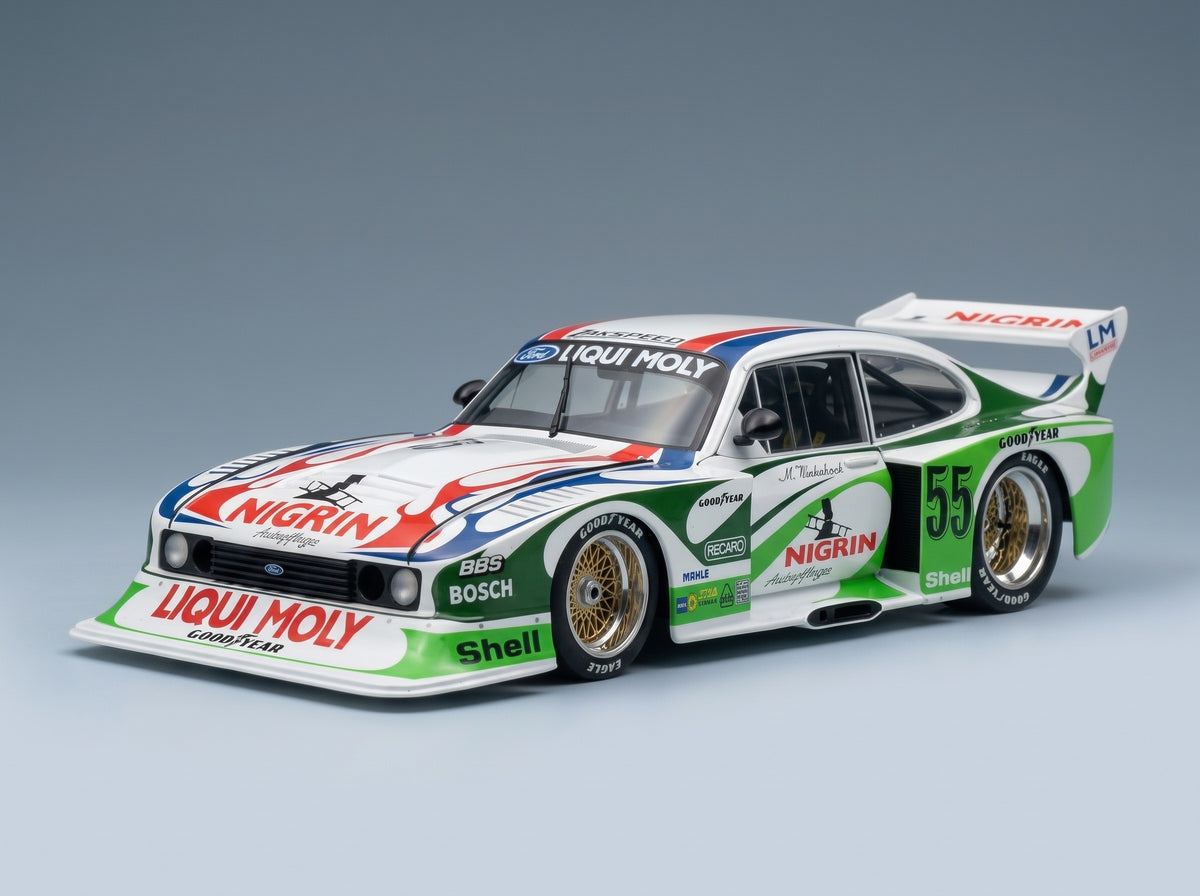 Ford Capri Turbo Gr.5 Team Liqui Moly No. 55 Manfred Winkelhock DRM 1981 Werk83 1:18 scale model - front three-quarter view