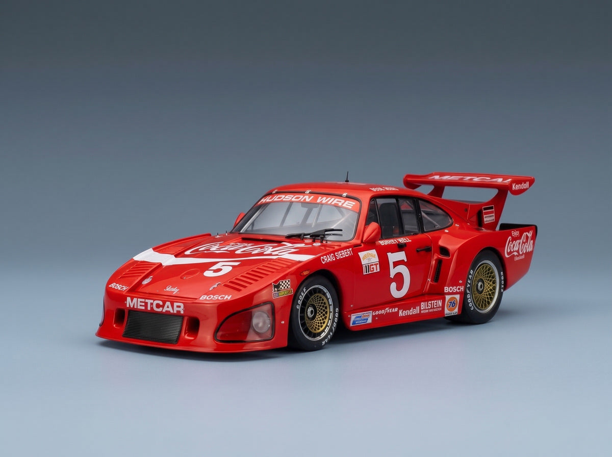 Porsche 935 K3 Team Bob Akin Motor Racing Coca-Cola No. 5 Bob Akin Craig Siebert Derek Bell 2nd 24h Daytona 1981 Werk83 1:18 scale model - front three-quarter view