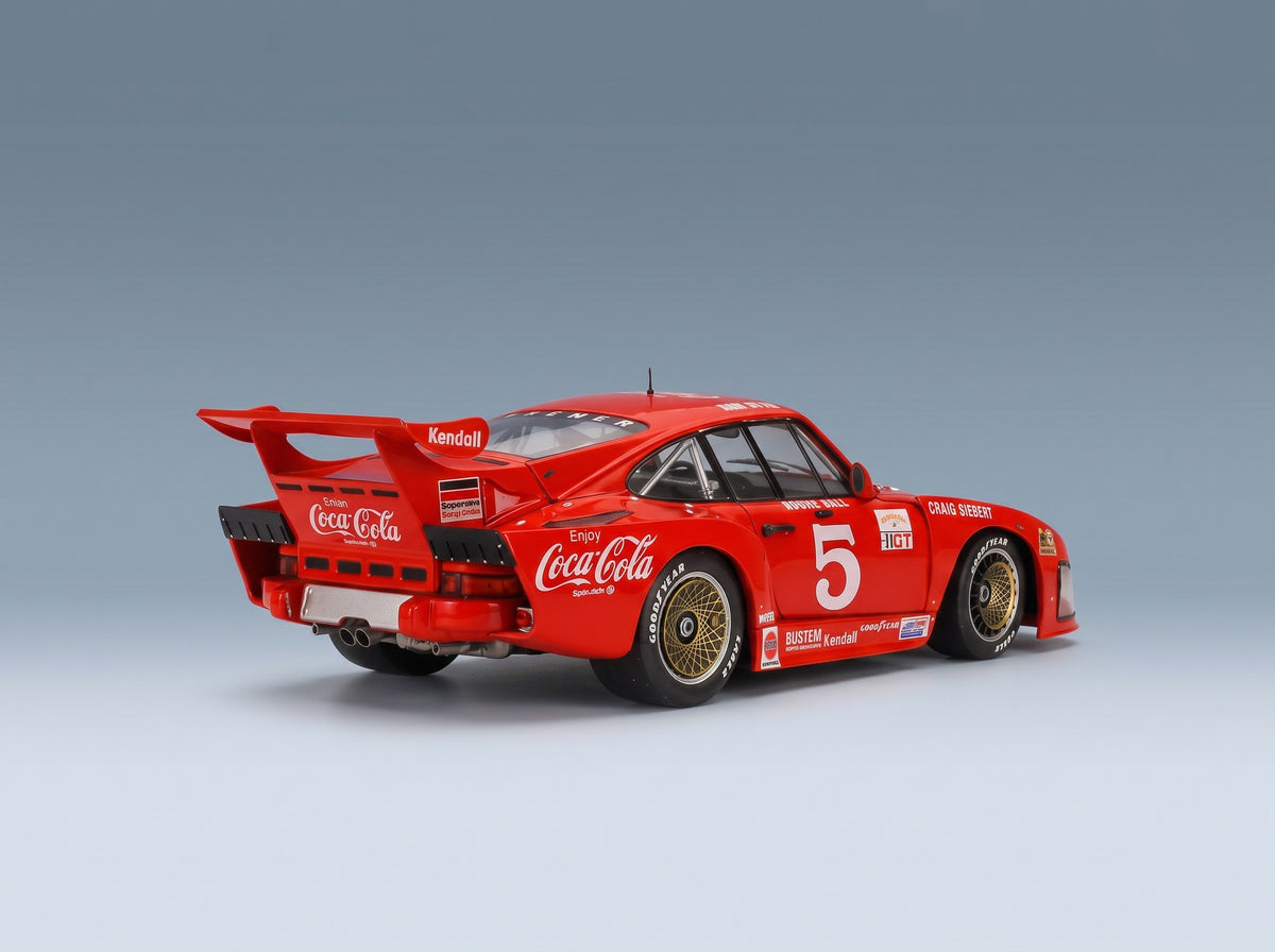 Porsche 935 K3 Team Bob Akin Motor Racing Coca-Cola No. 5 Bob Akin Craig Siebert Derek Bell 2nd 24h Daytona 1981 Werk83 1:18 scale model - rear three-quarter view