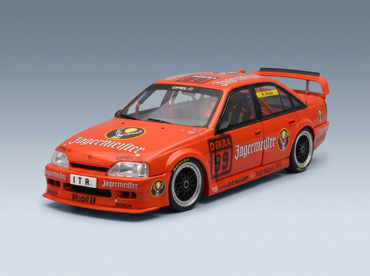 Opel Omega 3000 24V Team Schübel Jägermeister No. 99 Manuel Reuter DTM 1991 Werk83 1:18 scale model - front three-quarter view
