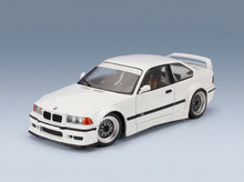 BMW 3 Series M3 GTR (E36) Plain Body Version 1993 White Werk83 1:18 scale model - front three-quarter view