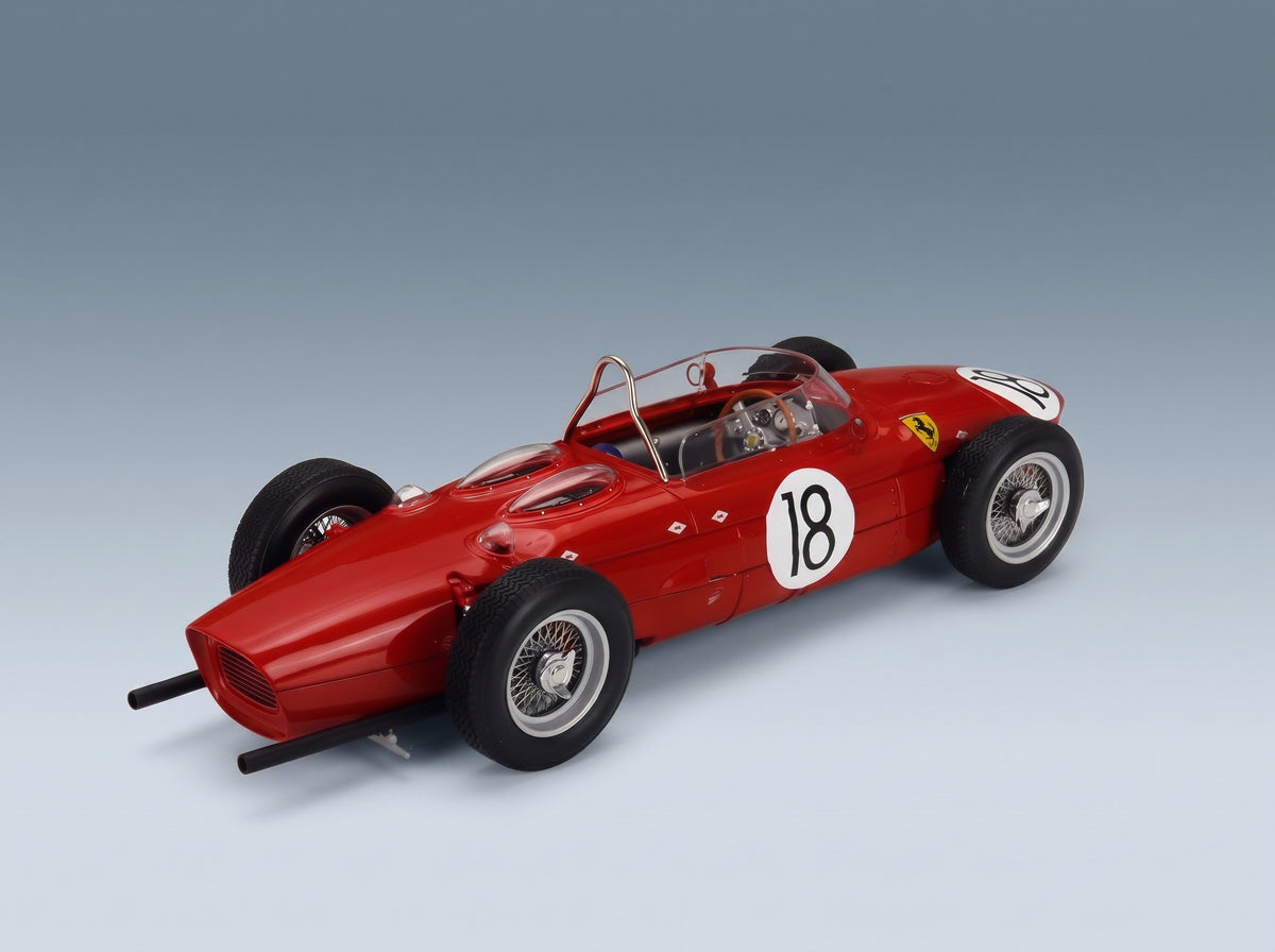 Ferrari F1 156 Sharknose No. 18 Richie Ginther French GP 1961 Werk83 1:18 scale model - rear three-quarter view