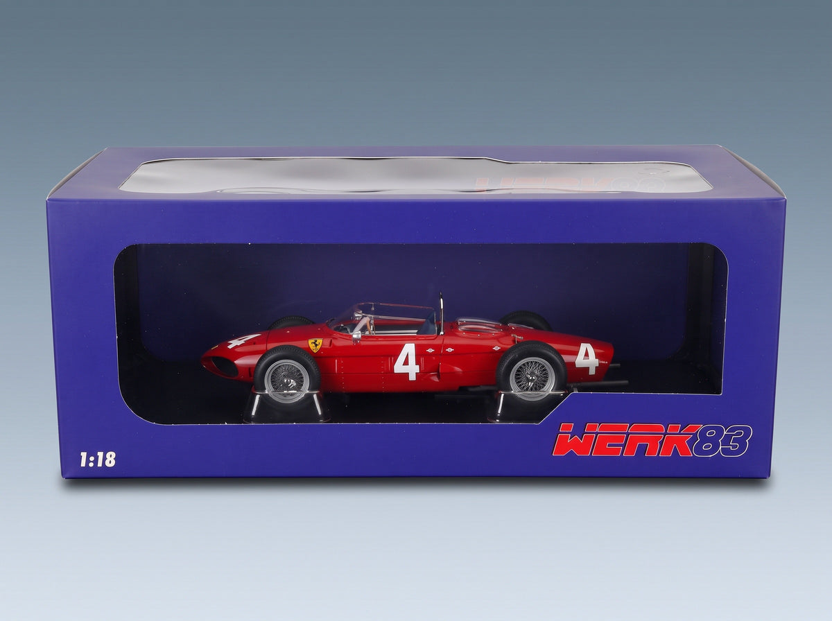 Ferrari 156 F1 Sharknose No. 4 Phil Hill Winner Belgian GP Spa 1961 World Champion Werk83 1:18 scale model - original packaging