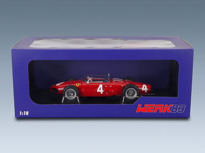Ferrari 156 F1 Sharknose No. 4 Phil Hill Winner Belgian GP Spa 1961 World Champion Werk83 1:18 scale model - original packaging