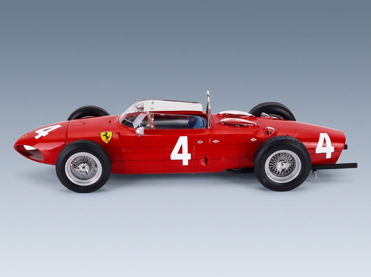 Ferrari 156 F1 Sharknose No. 4 Phil Hill Winner Belgian GP Spa 1961 World Champion Werk83 1:18 scale model - side view