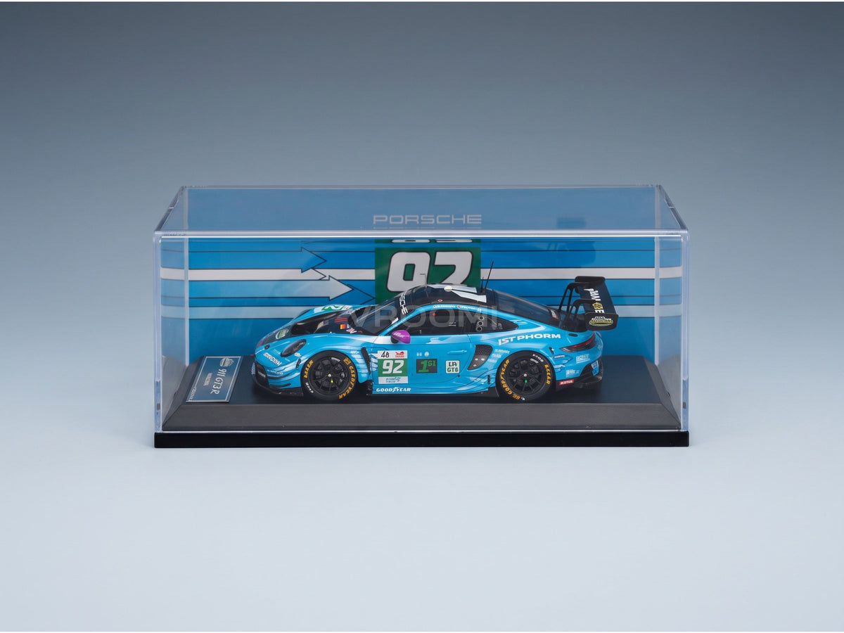 PORSCHE - 911 992 GT3 R 4.2L TEAM MANTHEY 1st PHORM N 92 WINNER LMGT3 CLASS 24h LE MANS 2025 RICCARDO PERA - RICHARD LIETZ - RYAN HARDWICK - BLUE BLACK scale model - original packaging