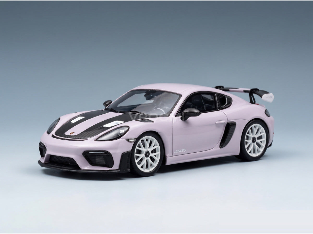 Porsche 718 Cayman GT4 RS (982) Sonderwunsch 2024 Moon Stone Spark Model 1:43 scale model - front three-quarter view