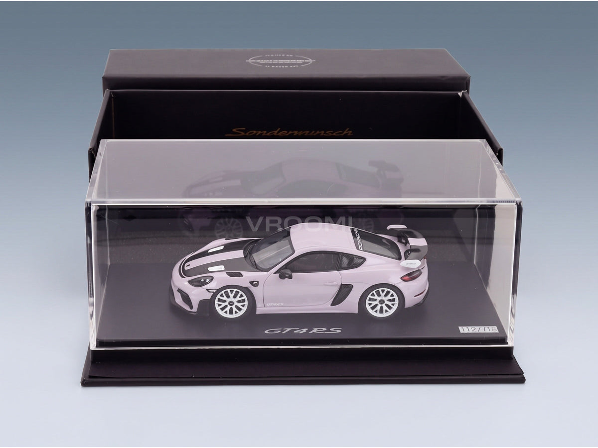 Porsche 718 Cayman GT4 RS (982) Sonderwunsch 2024 Moon Stone Spark Model 1:43 - original packaging