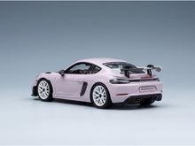 Porsche 718 Cayman GT4 RS (982) Sonderwunsch 2024 Moon Stone Spark Model 1:43 - rear three-quarter view