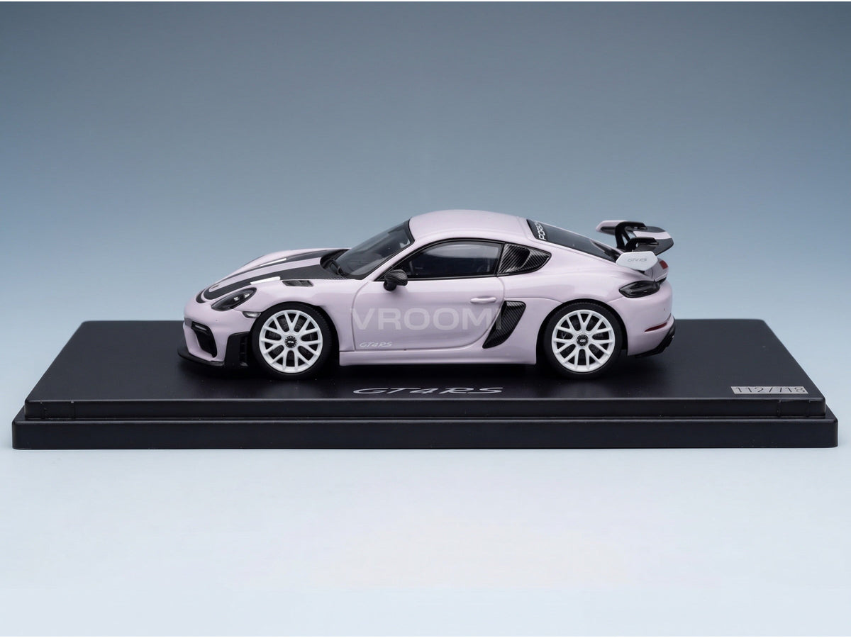 Porsche 718 Cayman GT4 RS (982) Sonderwunsch 2024 Moon Stone Spark Model 1:43 scale model - side view