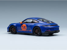 Porsche 911 S/T (992) No. 14 Sonderwunsch 2024 Nagaro Blue Spark Model 1:43 - rear three-quarter view