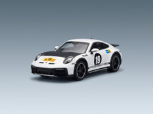Porsche 911 992 No. 19 Rally Dakar Livery 1971 Coupé 2023 Spark Model 1:43 - front three-quarter view