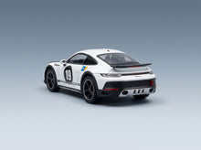 Porsche 911 992 No. 19 Rally Dakar Livery 1971 Coupé 2023 Spark Model 1:43 - rear three-quarter view