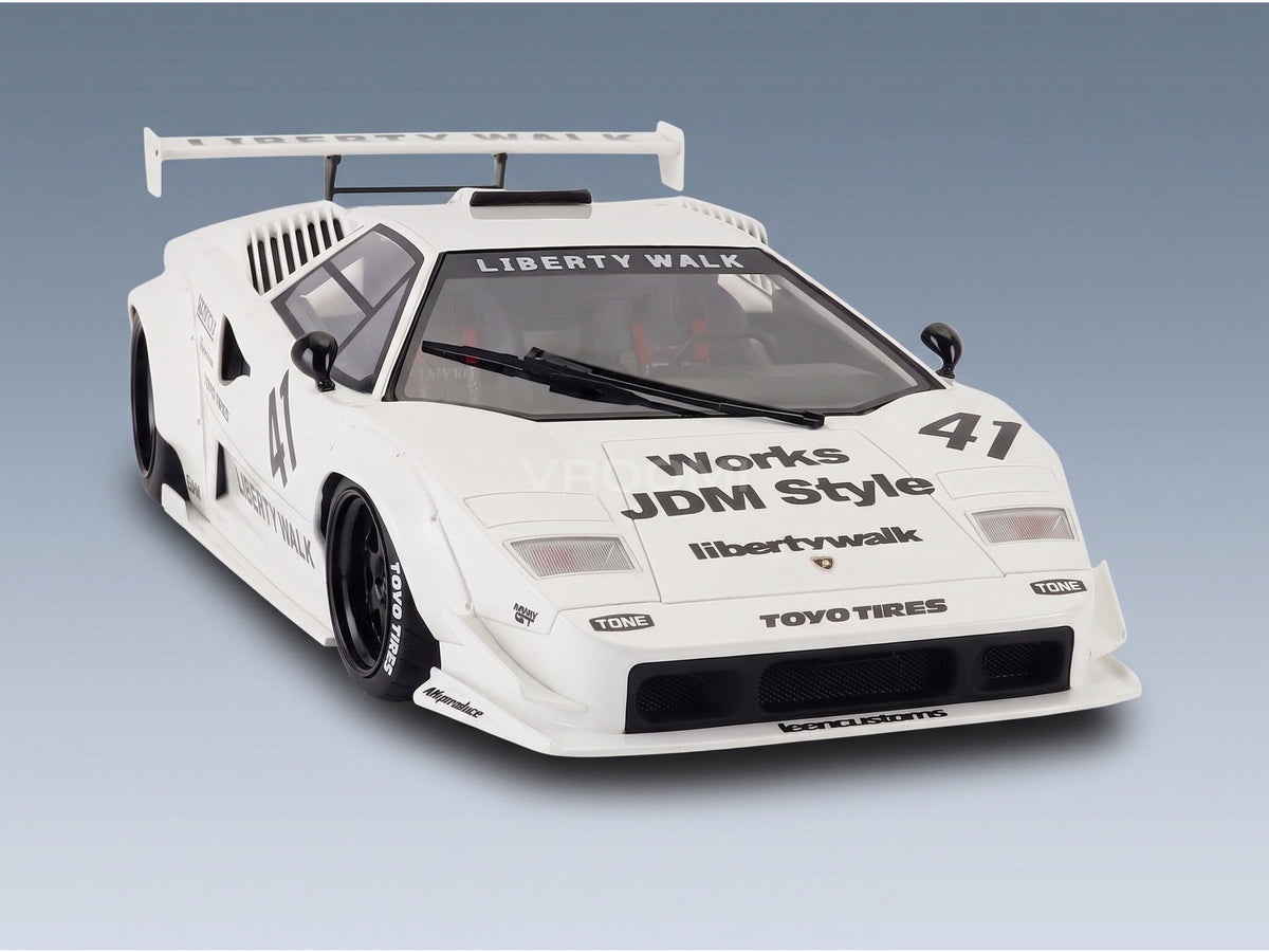 Lamborghini Countach LB-Works No. 41 Racing 2023 GT Spirit 1:18 scale model - front view