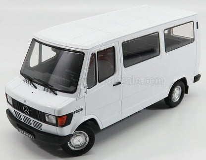 White Mercedes-Benz 208D scale model van, die-cast collectible available now online at Vroomi.