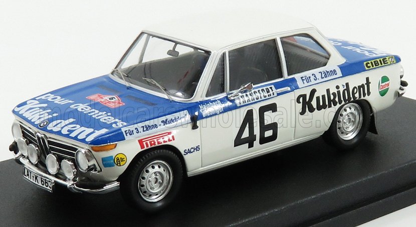 BMW - 2002ti N 46 RALLY MONTECARLO 1973 R.HAINBACH - W.BIEBINGER - BLANCO AZUL