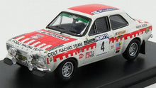 1/18 scale Ford Escort rally car model with racing decals, collectible available online