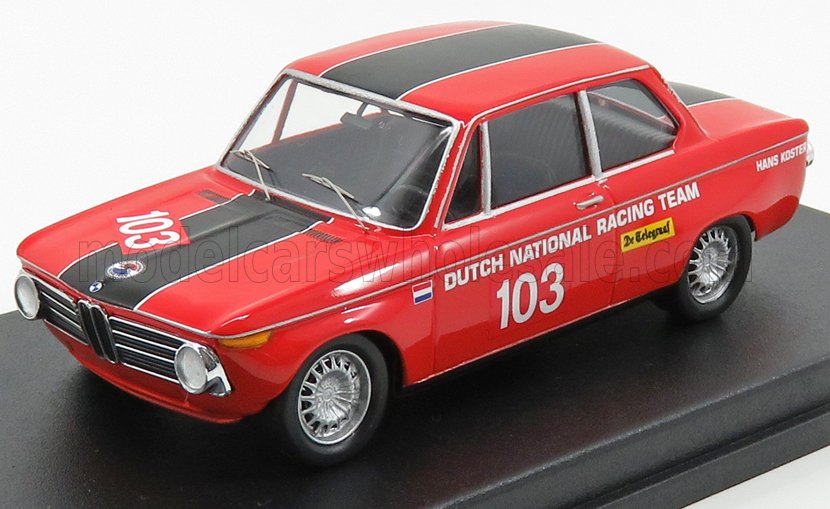 Coche de juguete BMW 2002 rojo, equipo nacional holandés de carreras, ya disponible para coleccionistas.