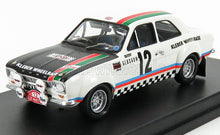 1/18 scale Ford Escort rally car model, white with racing livery, available now online