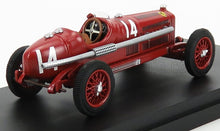 Modelo detallado de coche de carreras vintage rojo con el número 14, llantas de radios y emblema de Ferrari, ofrecido a través de Vroomi.