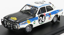 1/18 scale Ford Escort rally car diecast model, detailed livery, available for collectors now