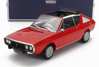 Coche clásico Renault rojo con techo descapotable negro y ruedas detalladas, disponible en Vroomi.