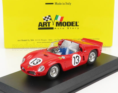 FERRARI - 246SP DINO SPIDER 2.4L V6 N 13 TEST CIRCUITO DI MODENA  BEFORE 24h LE MANS 1961 R.GINTHER - RED